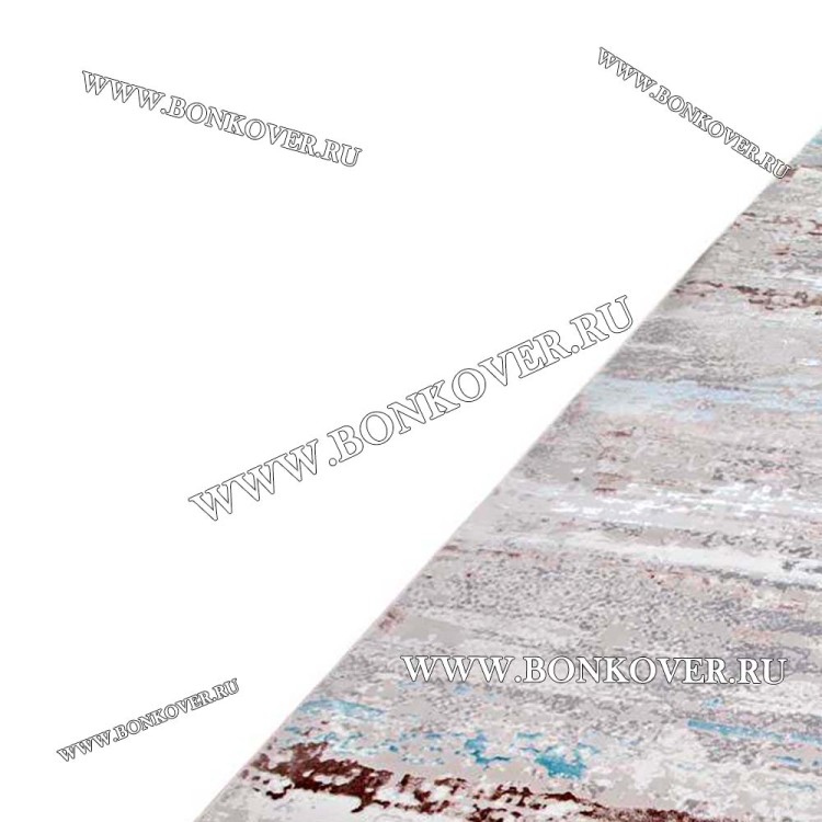 Ковер Турция Современный Дизайн 24 Серый с Голубым