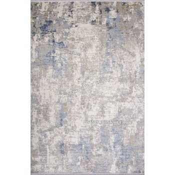 Премиальный Ковер из Артшелка Дизайн 53 Серый с синим